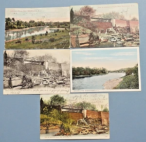 New Brunswick NJ (5) Vintage POSTCARDS - Dam at Johnson's Pond, New Jersey - Picture 1 of 2
