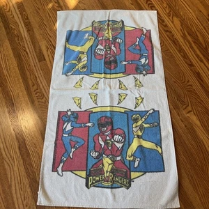 Mighty Morphin Power Rangers Kids Bath Towel - Made in USA Vintage 90s (24”x43”) - Picture 1 of 3