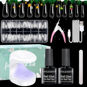 Tip Unghie E Colla Gel Kit Unghie Finte Con Colla, 600 Pezzi Punte per Unghie Fi - Foto 1 di 12