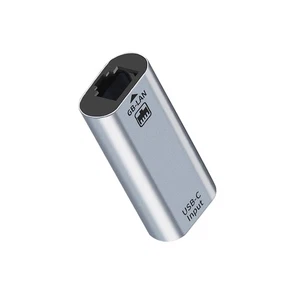 Type-C to RJ45 Female Connecter Gigabit 1000Mbps Ethernet LAN Network Adapter B - Afbeelding 1 van 17