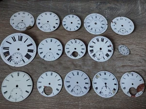 15 x defekte/beschädigte Emaille Zifferblätter Restposten#5 - Bild 1 von 4