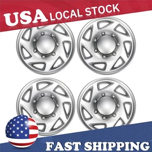 4pcs For Ford E350 E450 Econoline Van 16" Full Wheel Covers Hub Caps Rim Hrbwnqt - Picture 1 of 7