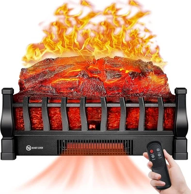 Electric Fireplace Logs Inserts Heater with Infrared Remote Controller 5 Flame B - Image 1 of 4