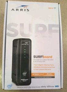 ARRIS SURFboard SBG10 DOCSIS 3.0 16 x 4 Gigabit Cable Modem & AC1600 Wi-Fi 5 G2 - Picture 1 of 9