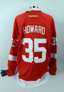 New Men Detroit Red Wings Jimmy Howard #35 Authentic Red Jersey Reebok NWT 2XL 4 - Picture 1 of 9