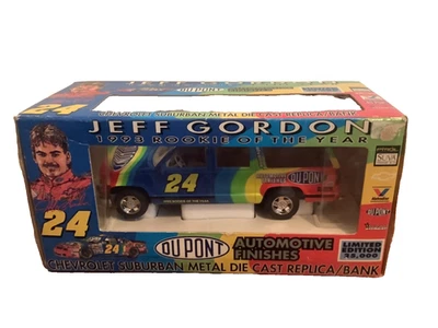 NEW 1993 JEFF GORDON 1/25 DUPONT #24 ROOKIE OF THE YEAR CHEVROLET SUBURBAN BANK - Image 1 of 4