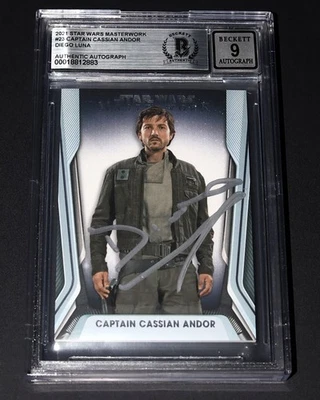 DIEGO LUNA Signed ANDOR 2021 STAR WARS MASTERWORK Beckett Authentic Autograph 9 - Image 1 of 2
