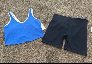 all In Motion And Joy, Lab Nwt Bundle, Cropped Tank And Shorts Size Large - Picture 1 of 4