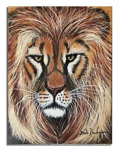 LION'S HEAD PAINTING 18" X 24" - Picture 1 of 3