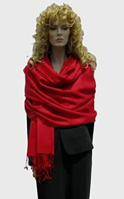 Scarf/Scarves/Shawl/Shawls/Pashmina Shawl/Cashmere Scarf/Wrap/Stole/Cape-Maroon - Image 1 of 4