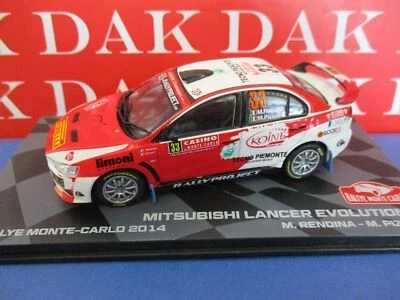 Die cast 1/43 Modellino Auto Mitsubishi Lancer EVO X Monte Carlo 2014 M. Rendina - Immagine 1 di 4