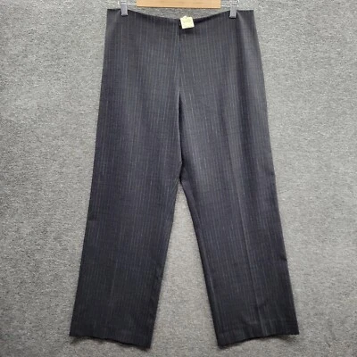 Pantalones Fabrizio Gianni para mujer 14 gris carbón rojo rayas frente plano (precio de venta sugerido por el fabricante $182) Foto 1 de 4