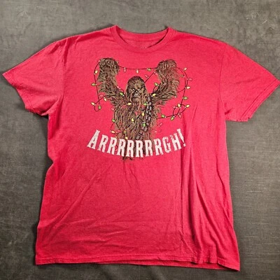 Рождественская футболка Chewbacca Chewy Star Wars красная мужская размер большой - Изображение 1 из 4