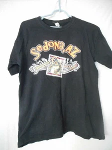Sedona AZ Kokopeli Unisex Black Sz M short Sleeve T-shirt by Keya - Picture 1 of 4