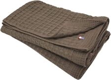 Imabari Towel Bath Towel 2 Sheets Set Waffle Weave Brown Japan Cotton