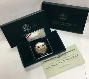 1997-P $1 Botanic Garden Commemorative Silver Dollar in OGP Proof - Picture 1 of 5