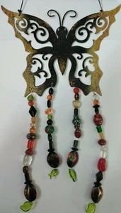 ***HANDMADE***Butterfly Metal SUN CATCHER ACRYLIC beads . - Picture 1 of 8