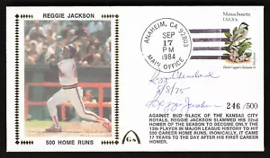 Reggie Jackson & Reggie Cleveland Signed Numbered 500 Home Runs Gateway Cachet - Picture 1 of 1