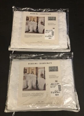 Cenefa con volantes vintage NOS JC Penney 84 pulgadas x 15 pulgadas lote clásico de 2 encaje Queen’s Foto 1 de 4