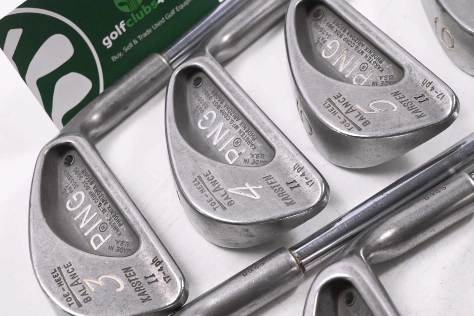 Ping Karsten II Irons / 3-9+SW / Black Dot / Stiff Flex Ping Kartsen Steel - Image 1 of 4