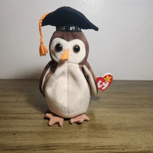 Vintage Ty Beanie Baby Wise the Owl Class of '98 Graduation Plush Beanbag w/Tags - Picture 1 of 5