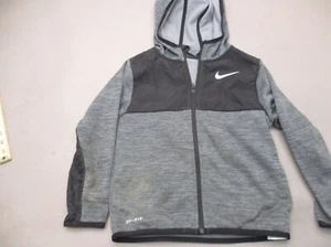 NIKE DRI-FIT Size 6-7 YRS Boys Gray Full Zip Fleece Lined Athletic Jacket 091 - Picture 1 of 6