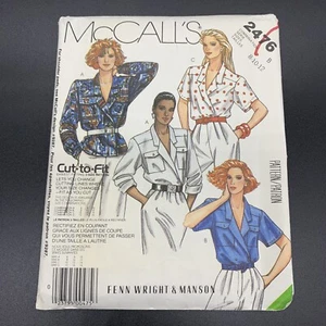 McCalls Vintage Cut-to-Fit Sewing Pattern #2476 Misses Shirt Sizes 8-12 Uncut - Picture 1 of 3