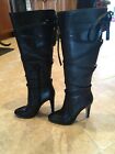 Vince Camuto Millay Black Leather Boots.size 7us
