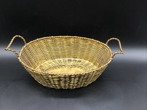 Solid Brass basket with handles Enesco Imports Cover