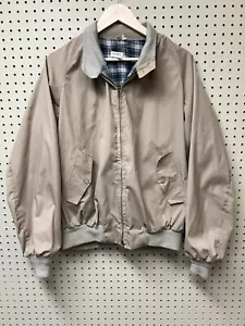 Vtg Brooks Brothers Harrington Bomber Jacket British Tan Khaki Mens Size 46 - Picture 1 of 10