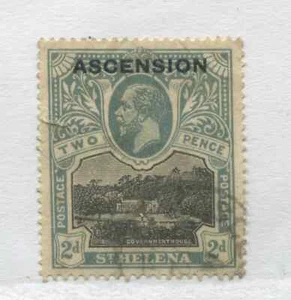 Ascension KGV overprinted 1922 2d used - Picture 1 of 1