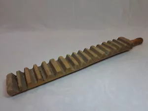Antique Primitive Folk Carved Wooden Mangle Board 19th c Farm House Laundry Tool - Picture 1 of 12