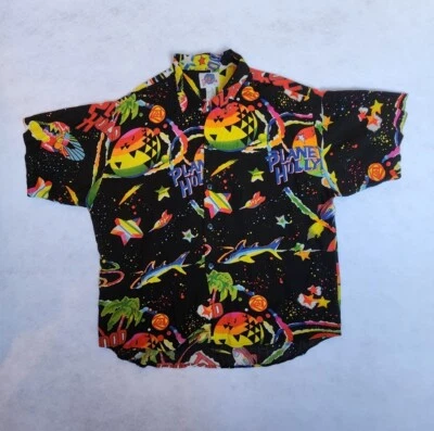 Planet Hollywood Jams World Vintage Años 90 Espacio Colorido Planetas Estrellas Hombres XL Foto 1 de 4