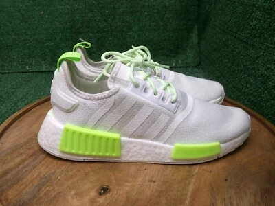 Adidas NMD_R1 J Blanco/Verde Señal Zapato para Correr GX5686 Juvenil Talla 7 Mujeres Talla 8 Foto 1 de 4