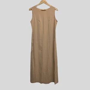 Women's light Summer long midi maxi Dress Ladies Holiday S Beige - Picture 1 of 8