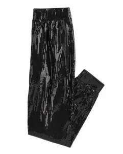 Cara Santana For Nine West Black Joggers In Allover Sequins Sz Xl New With Tags - Picture 1 of 12