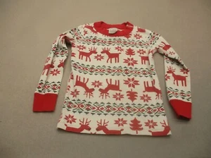 Hanna Andersson Size 4 Kids Unisex Christmas 100% Organic Cotton Pajama Top 784 - Picture 1 of 6