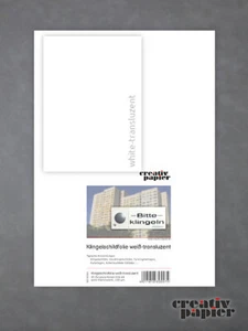 Klingelschildfolie weiß-transluzent a4, 25 Blatt - Bild 1 von 1