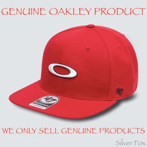 OAKLEY 47 CAPTAIN B1B ELLIPSE RED SNAPBACK MENS ADULT FLAT BILL BRIM CAP HAT NEW - Picture 1 of 4