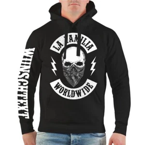 Kapuzenpullover WUNSCHTEXT La Familia FCK Worldwide Crime INK Oldschool Tattoo - Bild 1 von 2