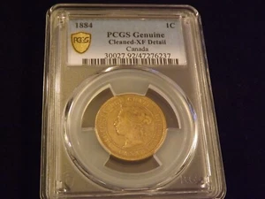 1884 1 C Canada PCGS XF - Picture 1 of 2