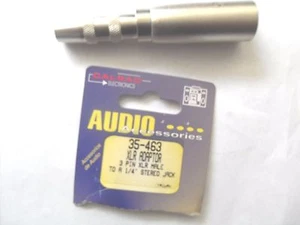 ADAPTADOR DE INTERCONEXIÓN CONECTOR MACHO XLR DE 3 PINES A CONECTOR ESTÉREO DE 1/4" - Imagen 1 de 1