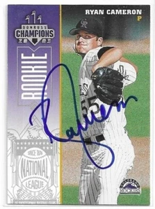 RYAN CAMERON Autographed Signed 2003 Donruss Baseball card #278 Colorado Rockies - Picture 1 of 1