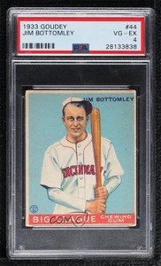 1933 Goudey Big League Chewing Gum R319 Jim Bottomley #44 PSA 4 Rookie RC HOF