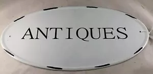 Tin metal ANTIQUES sign - Picture 1 of 3