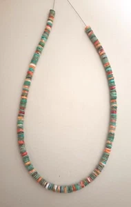 CUENTAS HEISHI TURQUESA MEXICANA Y OSTRA ESPINOSA 6 MM - 16" Hilo - 4077E - Imagen 1 de 3