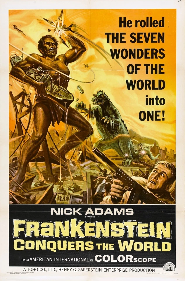 FRANKENSTEIN CONQUERS THE WORLD Movie Poster Horror 1965