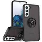 For Samsung Galaxy S21+ S22 S22+ Frosted Translucent Case With Magnetic Ring