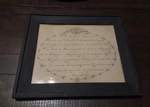1813 Patriotic Penmanship Calligraphy Drawing/ Poem Eagle & Shield Lewis Vaughan - Picture 1 of 14