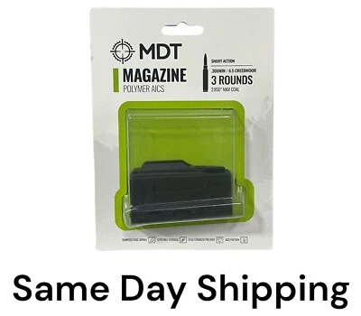Revista MDT 308 Win/6,5 Creedmoor 3 rondas poli acción corta AICS 105089-BLK Foto 1 de 4